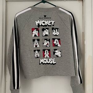 NWT Disney Store Mickey Cropped Sweatshirt - M